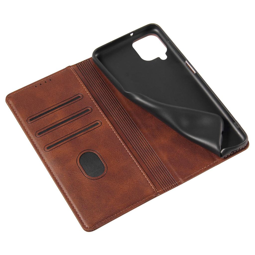 Защитный чехол для телефона Samsung Galaxy A22 4G (Версия ЕС),Кожаный чехол для телефона с текстурой теленка, кошелек, подставка