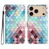 For iPhone 17 Pro Wallet Case Printed Pattern Design Leather Phone Cover