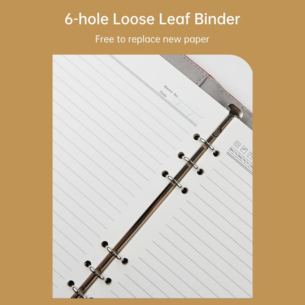 Кожаный блокнот формата А5 с функцией блокировки отпечатков пальцев и высокоскоростным USB-накопителем на 16 ГБ, ежедневник-планировщик в линейке