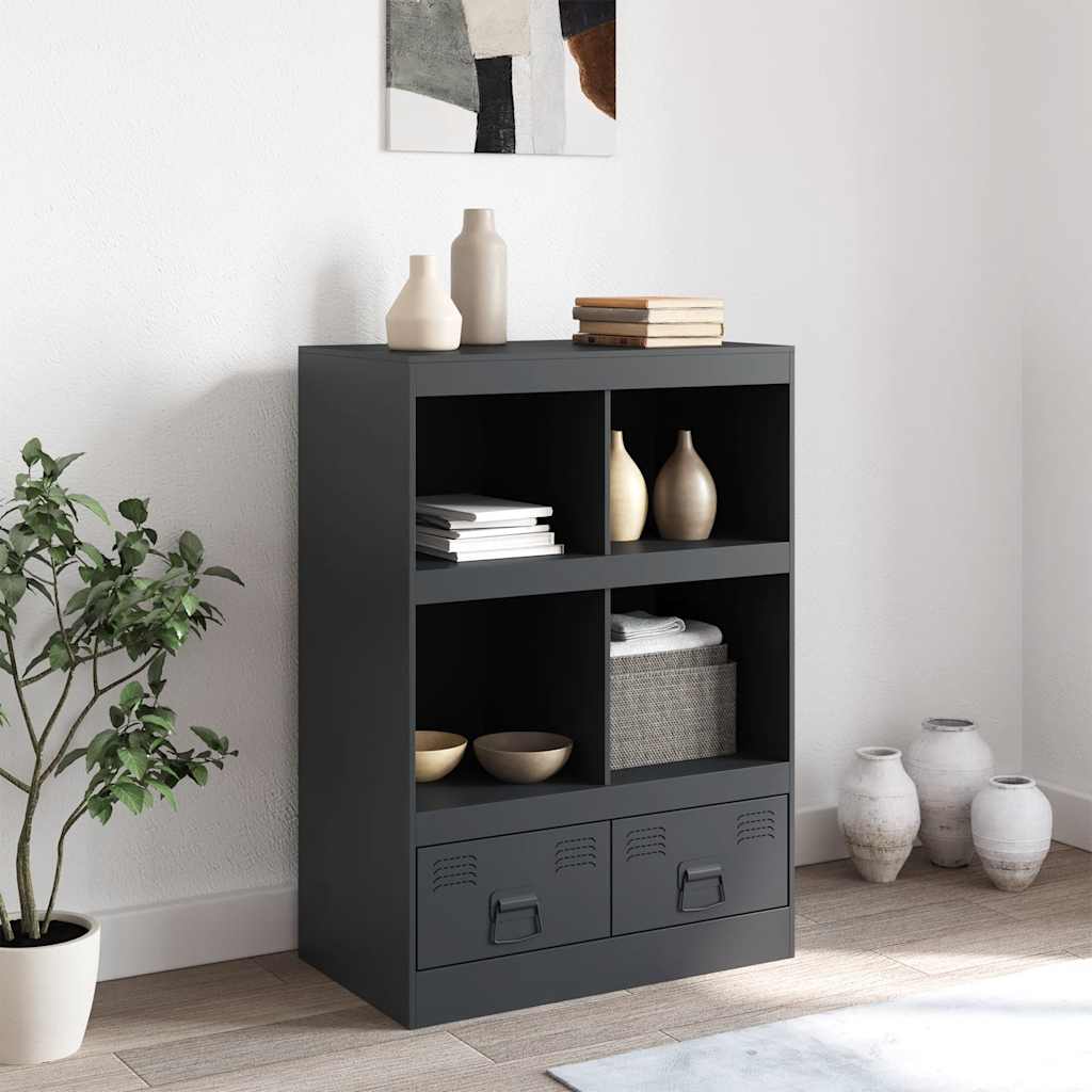 Vidaxl Szafka, Antracytowa, 67X39X95 Cm, Stal