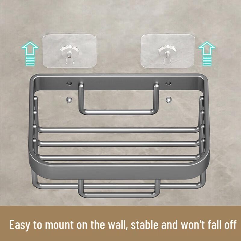LIEI Wall-Mounted Toilet Paper Holder with Storage Shelf