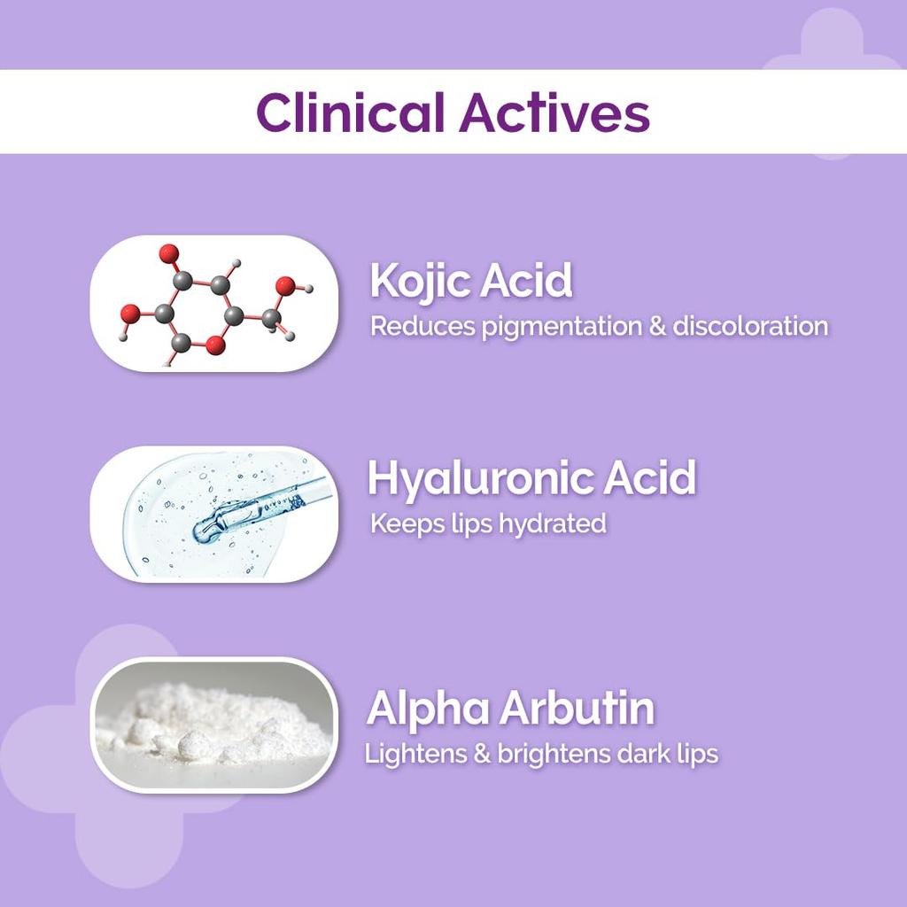 The Derma Co 1% Kojic Acid Lip Balm With Alpha Arbutin & Hyaluronic Acid SPF 30 PA++ For Dark Lips 4.5 g