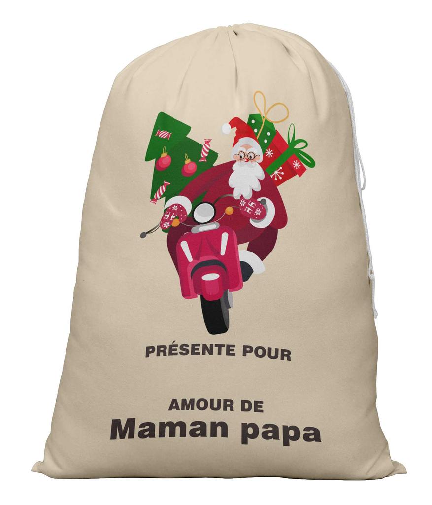 Printtoo 2 шт. Большие мешки Санты с завязками на шнурке, холщовые рождественские подарочные пакеты для детей, Рождество 27x20 дюймов