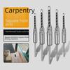 Woodworking Square Hole Opener - Bearing Steel Mortise Drill for Precise Square Holes, Punching and Angled Mortises.
