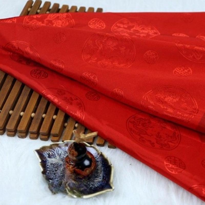 Винтажная шелковая жаккардовая парча с рисунком дракона для униформы кунг-фу, ханьфу, костюма Тан, традиционной китайской одежды, рукоделия DIY
