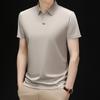 Мужская рубашка поло с коротким рукавом и V-образным вырезом, мужская футболка с коротким рукавом, мужской топ