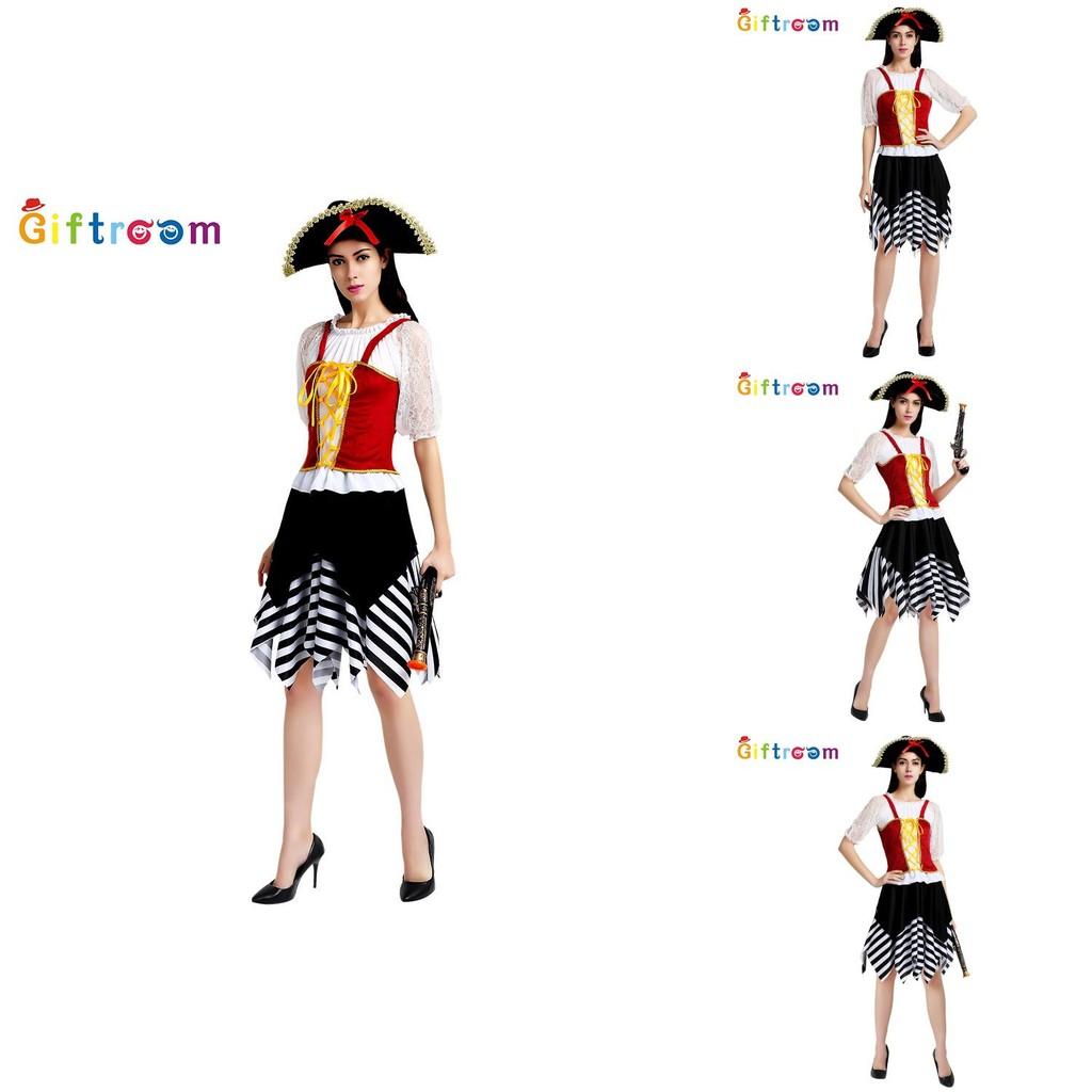 Pirate Caribbean Stylish Dress For Women Ideal For Halloween And Cosplay With Elements Fantasy