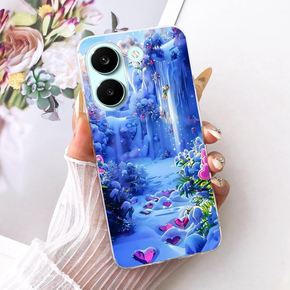 Чехол для Xiaomi Poco X8 Pro 5G Милый Чехол с Рисунком Сердечка Мягкий Тонкий Чехол для Телефона Для Xiaomi Poco X8 Pro Max PocoX8 Pro 5G