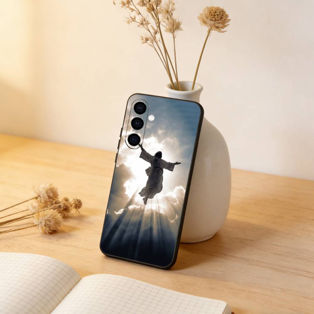 Jesus Christ Phone Case For Samsung Galaxy A73,A72,A71,A70,A53,A52,A51,Soft Silicone Black Cover