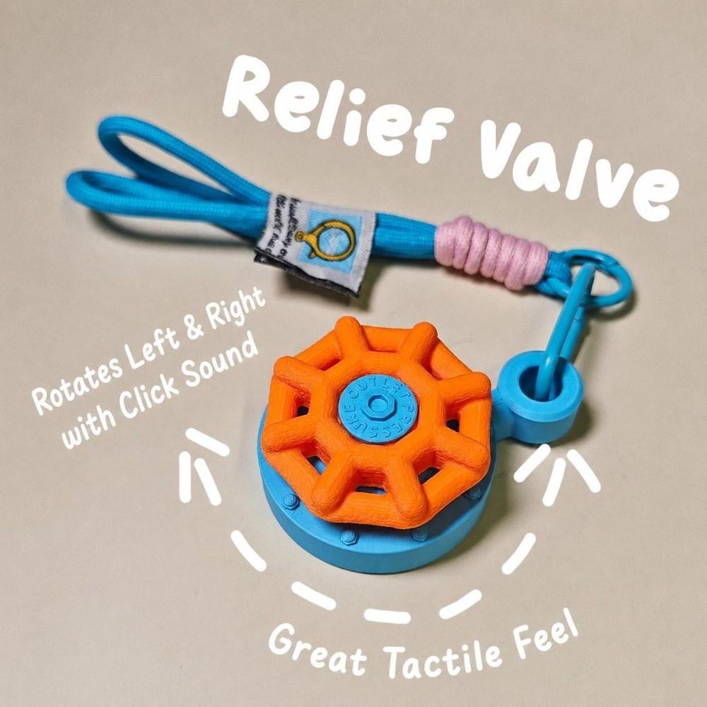 Creative Water Valve Spinner Pendant 3D Printed Rotatable Fidget Toy Valve Keychain Bag Accessory