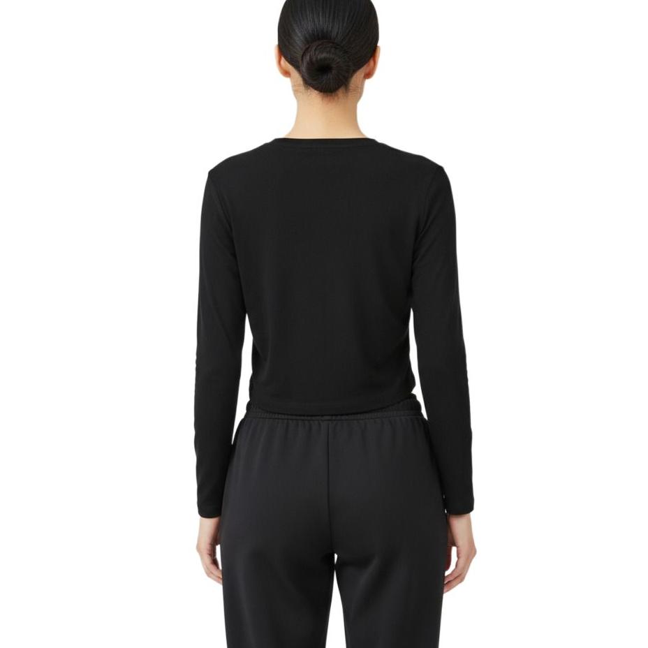 Nike Женская футболка с длинным рукавом Nike Chill Knit, однотонная, с круглым вырезом, простой пуловер, W Nsw Nk, HQ1703-010