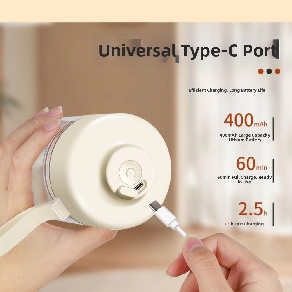 Portable Handle Automatic Mixing Cup 400ml Capacity Smart Drink Mixer Milk Mixing