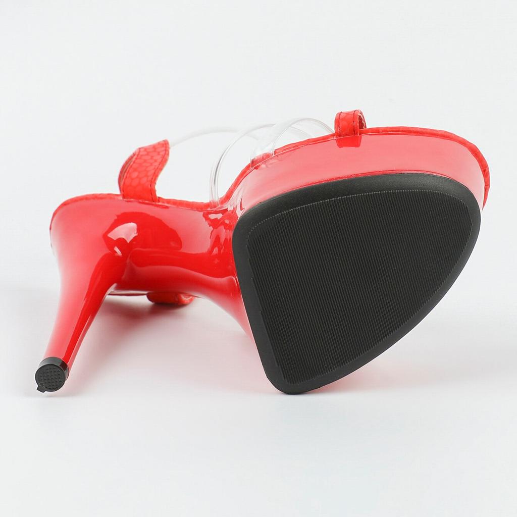 Женская обувь, весенние пикантные сандалии на прозрачном каблуке, тапочки, обувь для вечеринок и клубов, каблук 14 см, платформа 4 см LFD-B3640