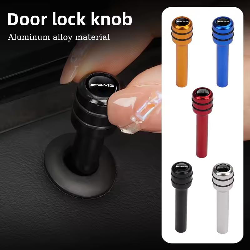Alloy Car Door Lock Pins for Mercedes Benz AMG Logo W210 W203 W204 W205 W211 W212 C180 A200 CLA CLK CLS Modified Accessories w5