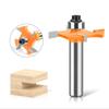 Four-Edge Ball T-Cutter Slotting Router Bit Alloy Head Trimming Machine Tool Head Woodworking Milling Cutter 8mm Shank