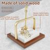 Napkin Holder Wood Table Napkin Holder with Weighted Metal Arm Modern Cocktail Napkin Holder for Home Kitchen Office Restaurant
