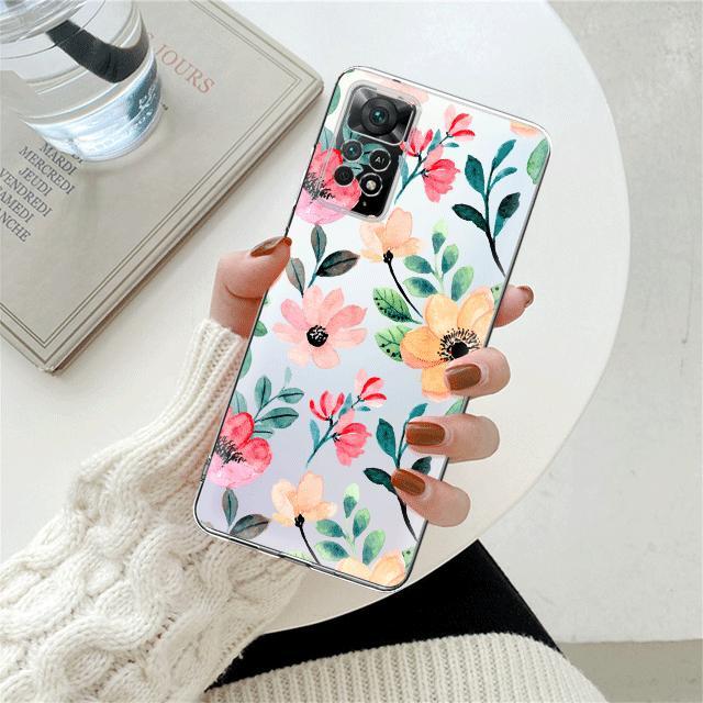 Прозрачный чехол для телефона с цветочным ромашкой для Xiaomi Redmi Note 12 7 8 9 8t 11t 8 10 Pro 9s 10s 11 11s для Mi 9a 9 9c 9t 10 10c K40