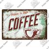 Decor Coffee Vintage Tin Sign Metal Sign Decorative Plaque Retro Plate Cafe Kitchen Living Room Coffee Bar Decoration
