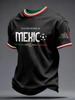 New Men Mexico National Soccer Jersey 3D  Print Quick Dry Football T Shirt  Sports Training Tee for Fan Match Daily Wear