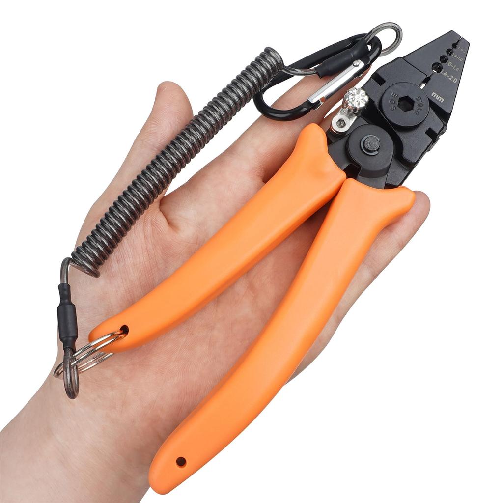 JOGFFDE Fishing Hand Wire Sleeve Crimping Fishing Wire Rope Crimping Capacity Wire Fishing Wire Pressing Pliers Pliers 320 Copper Crimping Pliers,