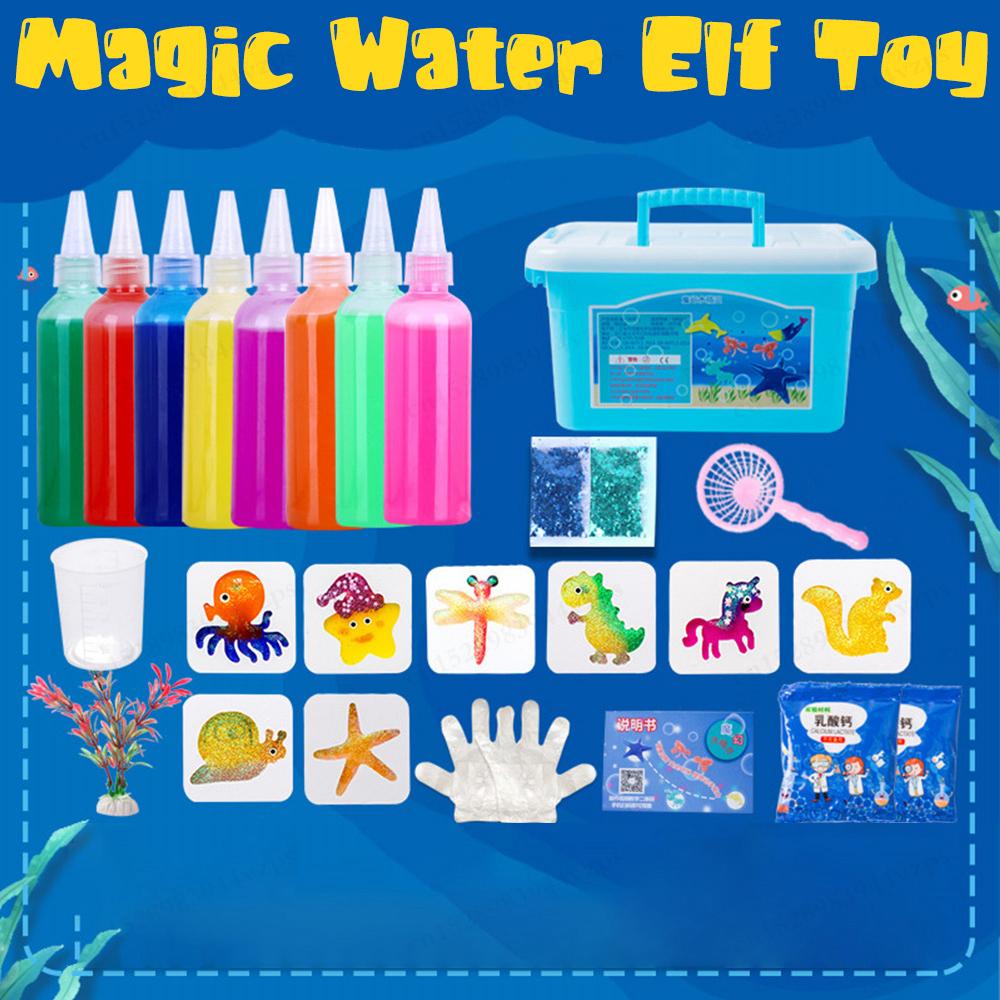 Magic Water Elf Toy Kit Handmade Water Toy DIY Fairy Magic Water Elf Animal Mold Birthday Christmas Gifts for Kids Party Favors