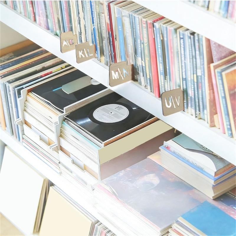 13/26 шт. Деревянные разделители для книжных полок с нумерацией для музыкальных дисков и хранения журналов