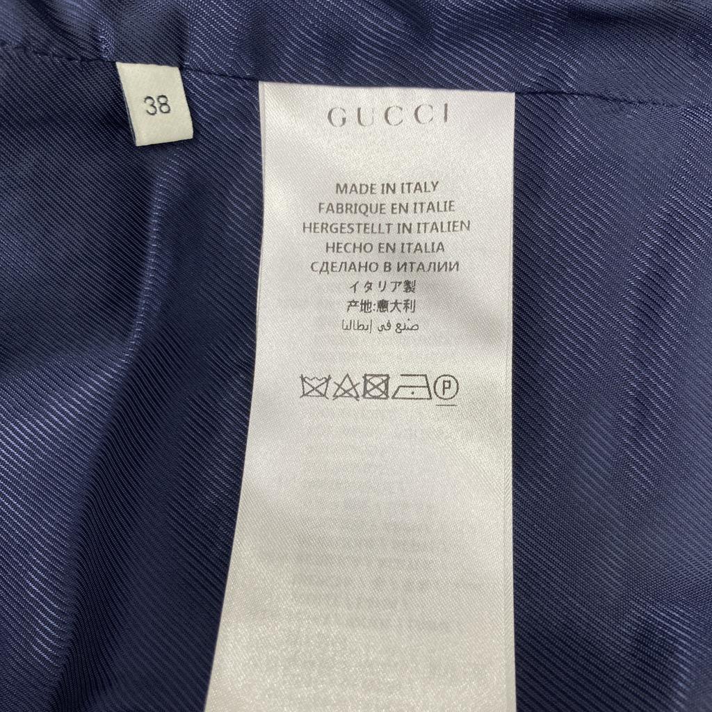 Gucci 569132 19 лет Красный x Темно-синий x Белый Золотая пуговица Однобортный пиджак Пиджак 38 Красный x белый x темно-синий Б/у