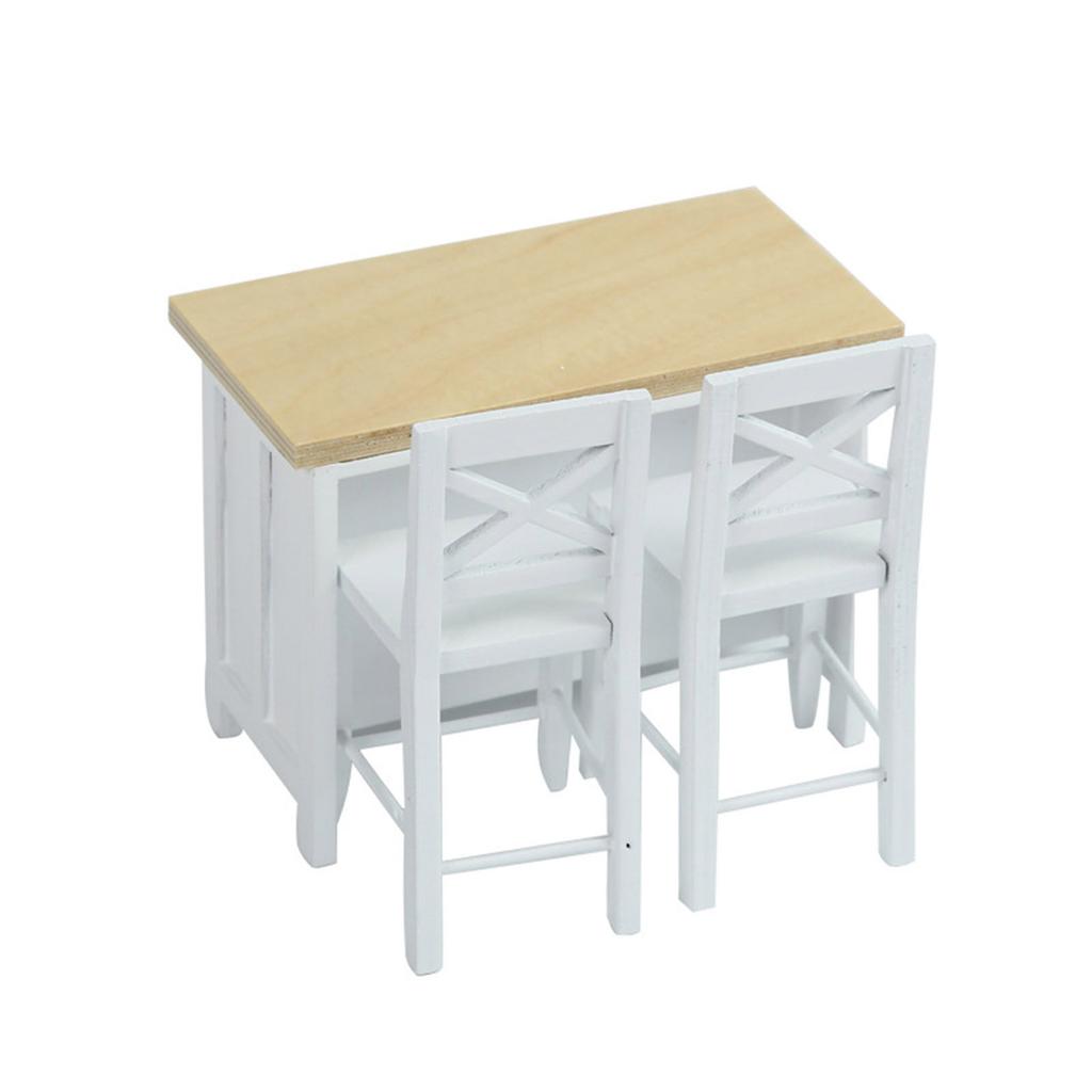 1/12 Миниатюрная мебель для кукольного домика Металлический набор барного стола и стульев для реалистичной демонстрации сцены в кукольном домике