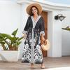 Cross-border European and  New Cardigan Kimono Bikini Sunscreen Plus Size Dress Swimsuit Outer Blouse 3898