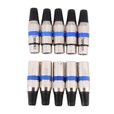 Vbestlife 5 шт. XLR Аудио Разъем для Микрофона 3-контактный Штекер Папа Розетка Мама Цинковый Сплав Высокая Проводимость Низкий Уровень Шума Ультра Прочный
