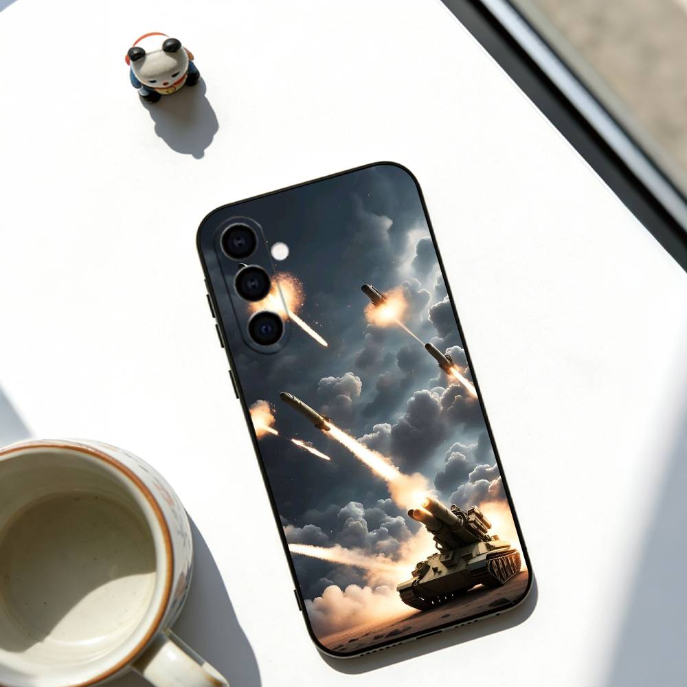 Чехол для телефона 'Тяжелый танк' для Samsung Galaxy A73, A72, A71, A70, A53, A52, A51, Другие Мягкий черный чехол