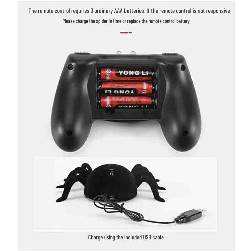 FY878 Радиоуправляемый трюковой автомобиль-паук, лазающий по стенам, со светом - Подарок на Хэллоуин и Рождество