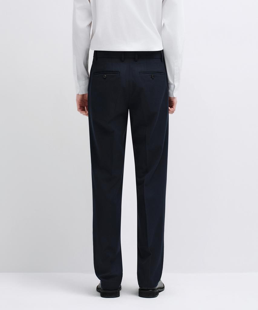MUSINSA STANDARD Semi-Wide Hidden Banding Slacks [Navy]