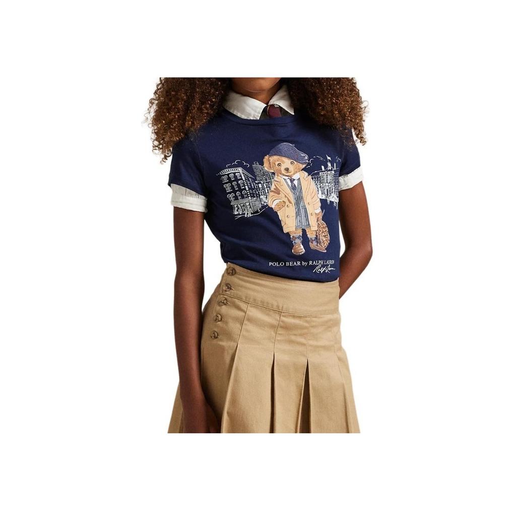 Polo Ralph Lauren Футболка с принтом Polo Bear из хлопка Детская одежда 313979033-001