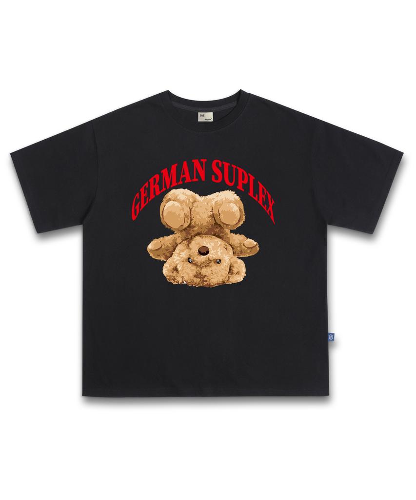 POLYGRAM [2Pack] Suplex Bear 16-Count Cotton Oversized Short Sleeve Tee
