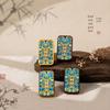 Sandalwood Peace Card: DIY Car Hanging Pendant & Keychain Accessory with National Style Colored Painting Relief