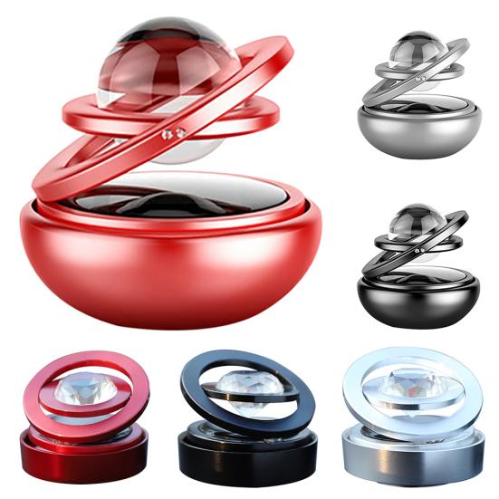 Автомобильный двойной кольцевой вращающийся очиститель освежителя воздуха с подвеской на солнечной энергии