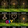 60 LED Solar Power Firework Lights Waterproof Outdoor Dandelion Lawn Lamp  Outdoor Use