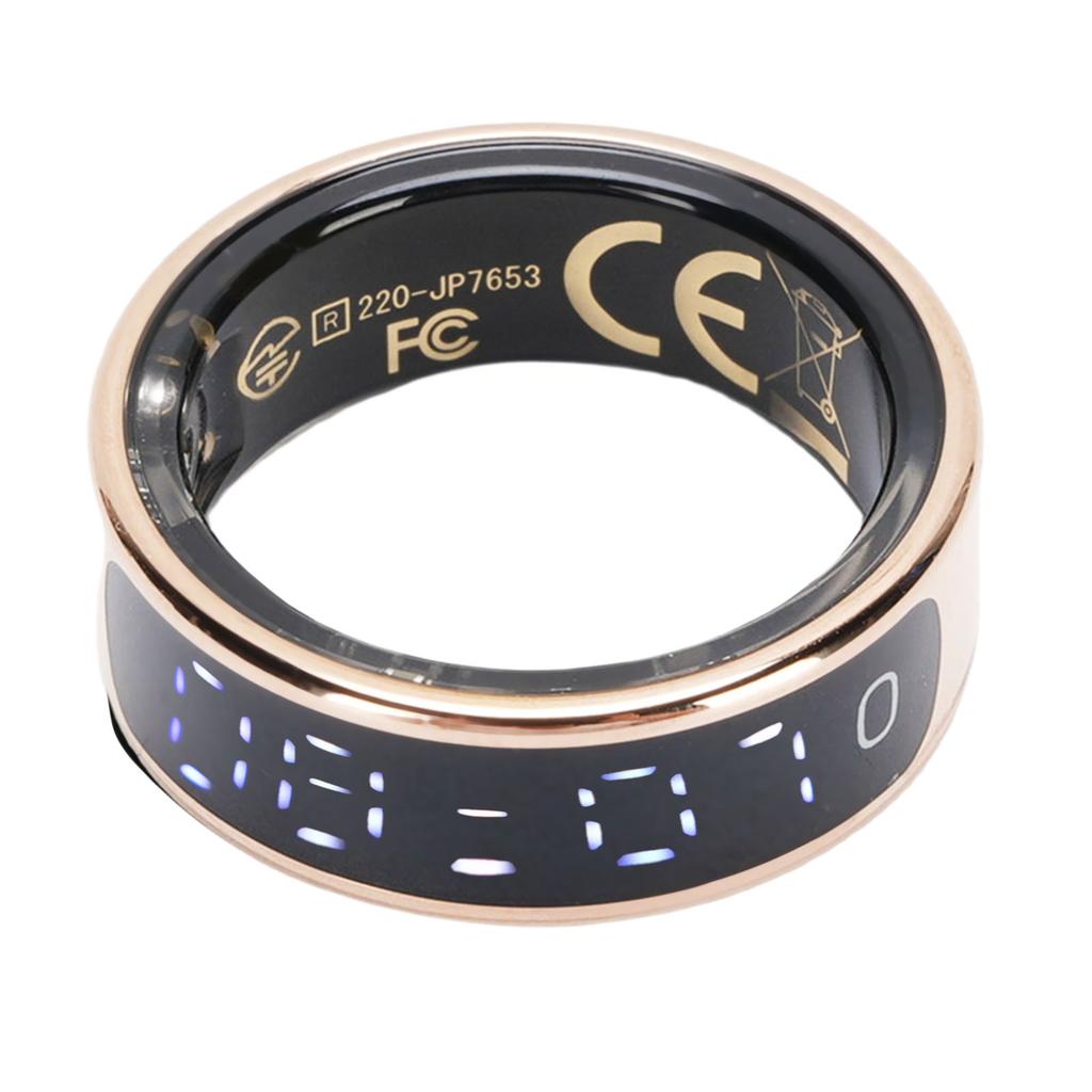 Умное кольцо с дисплеем, кольцо-трекер сна, водонепроницаемое фитнес-кольцо, управление жестами, подсчет шагов, золото, ID 18,2 мм