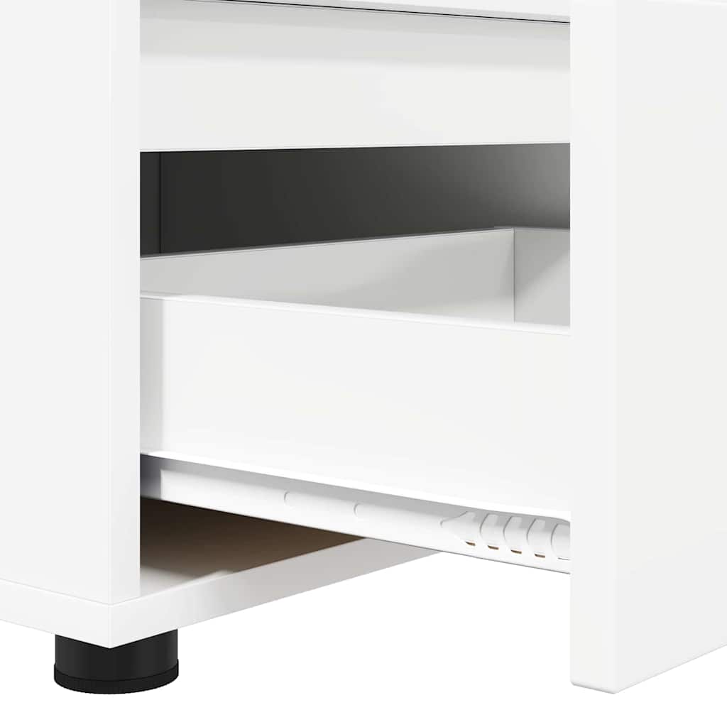 TV Cabinet with Drawers White 100 x 48 x 43 cm Engineered Wood