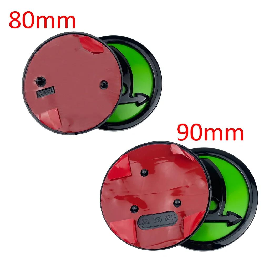 Car Sticker 2Pcs 80mm 90mm Emblem For Skoda Fabia 1 2 Octavia a7 RS Superb Rapid Yeti Karoq Vision Car Head Front Rear Boot Tail