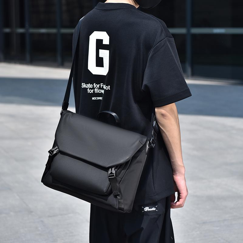 Мужской портфель, сумка через плечо, большая вместительная сумка через плечо, мужская черная легкая сумка-мессенджер для пригородных поездок