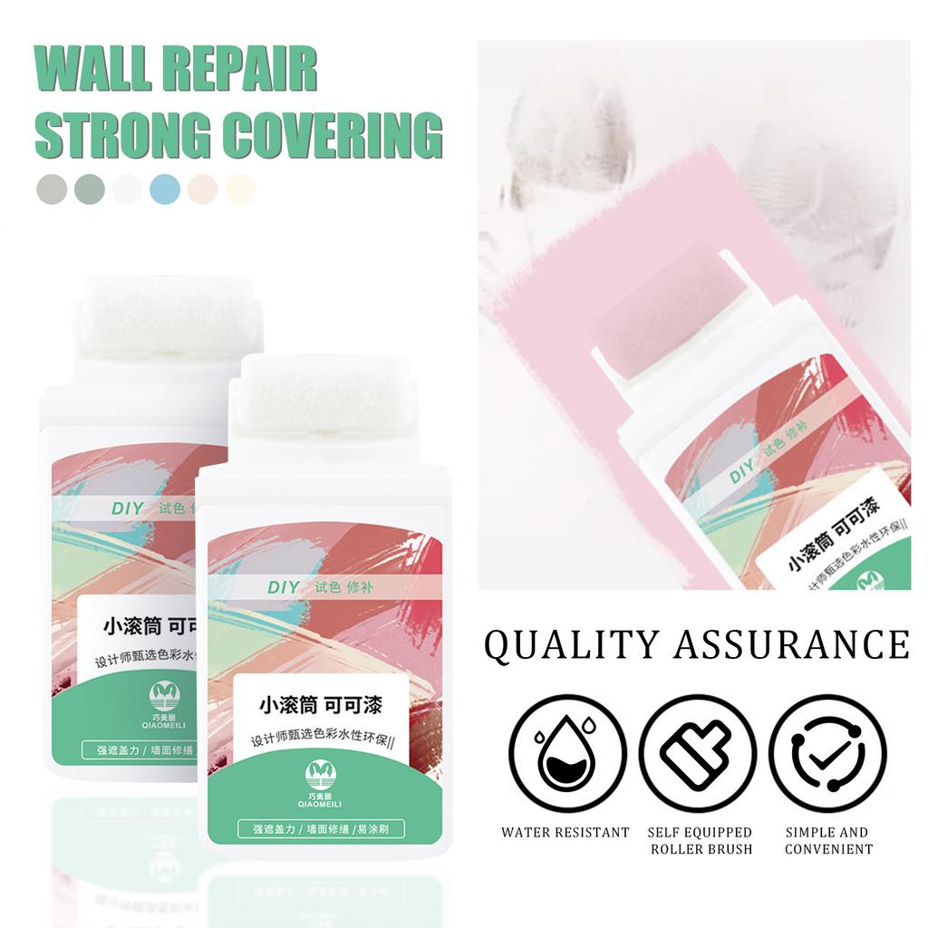 Набор для покраски стен, валик для нанесения краски на отверстия в стене, средство для ремонта стен с валиком, набор для покраски стен, быстросохнущая паста для краски для стен, 100 мл