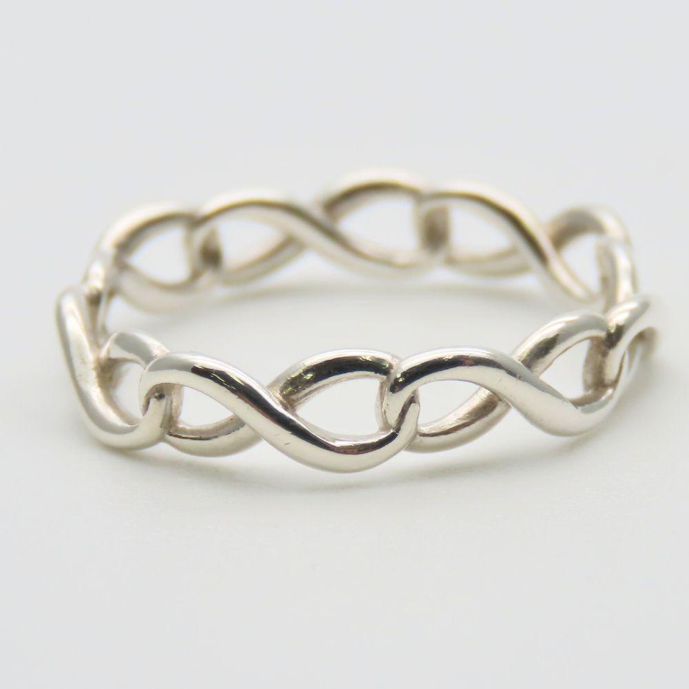 Б/У TIFFANY&Co. Кольцо Бесконечность EU#48.5 Серебро925 1.29г Серебряные аксессуары