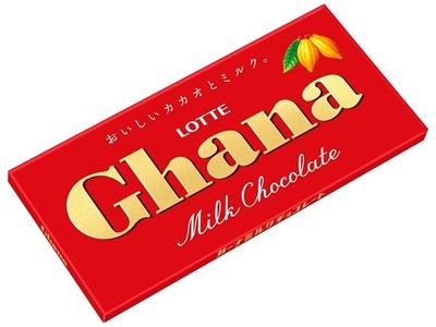 Lotte Ghana — японский молочный шоколад на ганских какао-бобах, 50 г