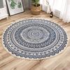 National Wind Retro Round Cotton Carpet Home Living Room Coffee Table Printed Floor Mats Round Carpet