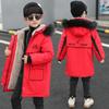 Children's Large Size Parka Hooded Warm Jacket Lined with Padded and Thickened Hooded Warm Jacket