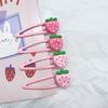 2 Pcs Cute Sweet Strawberry Hairpin Lovely Pink Hair Clips Girls Bangs Clips Bb Snap Clip Hair Accessories