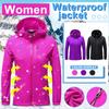 Women Rain Ski Outdoor Plus Size Hooded Mountaineer Windproof Jacket Coat