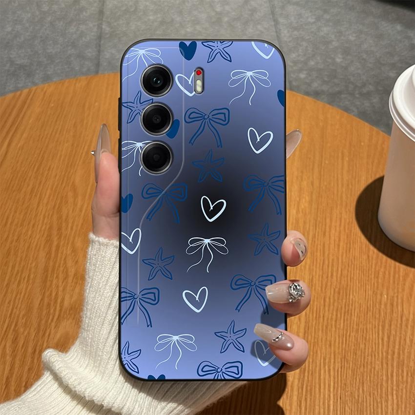 Для Tecno Camon 40 20 19 17 16 15 Pro Premier 18P 16S 17T Чехлы для телефона Матовый силикон Милый бантик Легкие Противоударные чехлы Для Tecno Camon18i Бампер